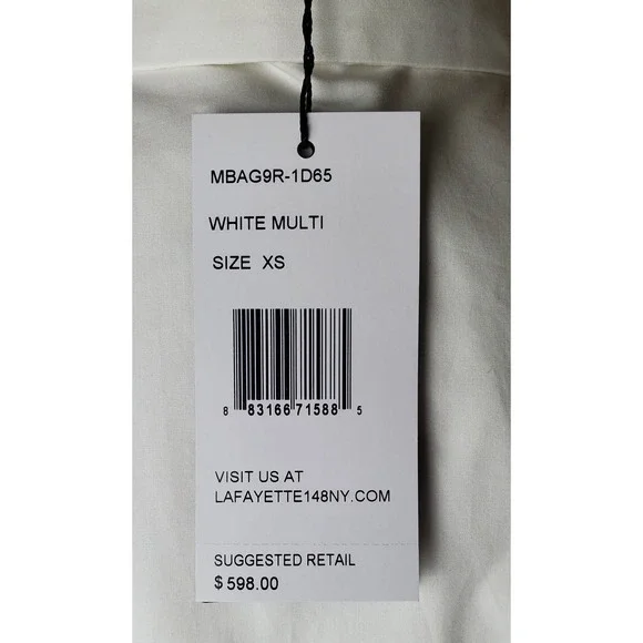 NWT Lafayette 148 XS Palm Branch‎ Button Down Tunic Blouse Boho Porto Print - Picture 9 of 15